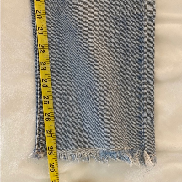 tgla Blue Flare Wide Leg Jeans with Vintage Distressing - Picture 9 of 9